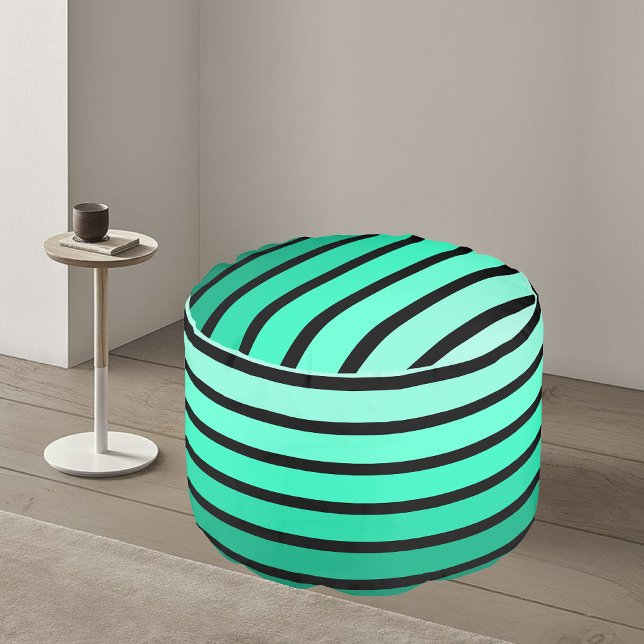 Colorful Modern Striped Pattern           Pouf (Creator Uploaded)