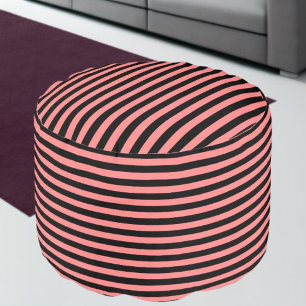 Colorful Modern Striped Pattern Pouf