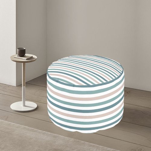 Colorful Modern Striped Pattern           Pouf