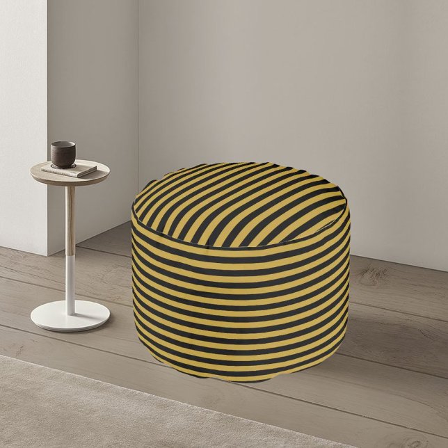 Colorful Modern Striped Pattern           Pouf (Creator Uploaded)