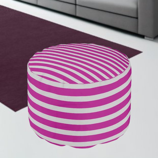 Colorful Modern Striped Pattern           Pouf (Creator Uploaded)