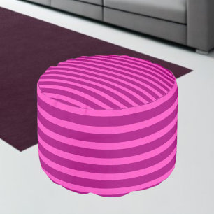 Colorful Modern Striped Pattern Pouf