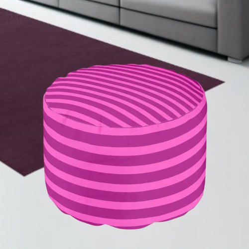 Colorful Modern Striped Pattern           Pouf