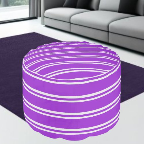 Colorful Modern Striped Pattern           Pouf