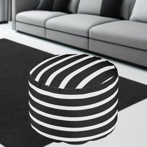 Colorful Modern Striped Pattern           Pouf