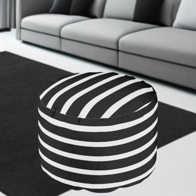 Colorful Modern Striped Pattern           Pouf (Creator Uploaded)