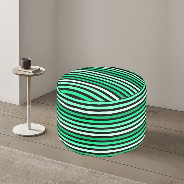 Colorful Modern Striped Pattern           Pouf (Creator Uploaded)
