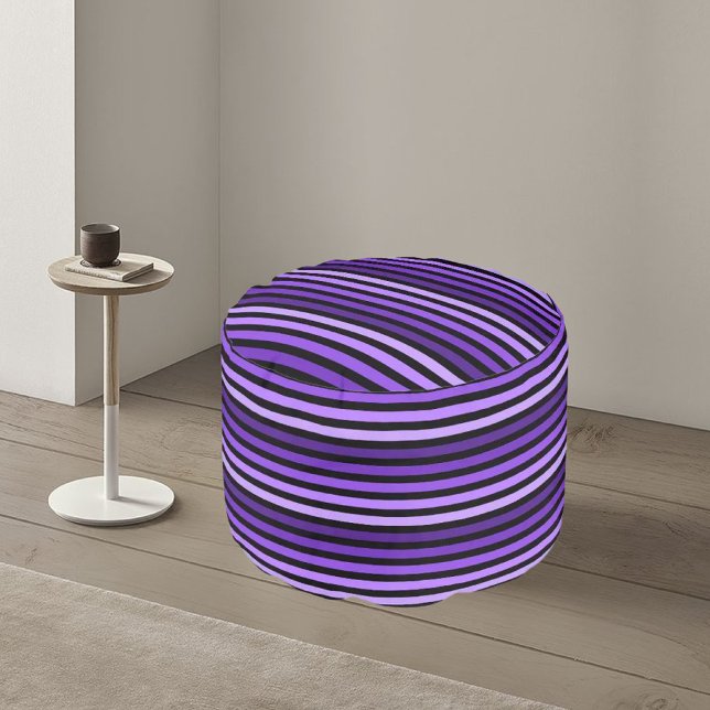 Colorful Modern Striped Pattern           Pouf (Creator Uploaded)