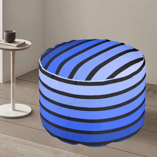 Colorful Modern Striped Pattern           Pouf (Creator Uploaded)