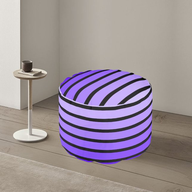 Colorful Modern Striped Pattern           Pouf (Creator Uploaded)