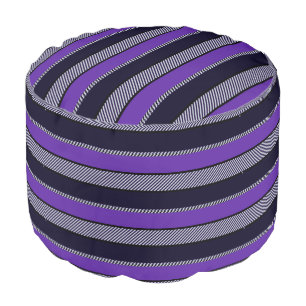 Colorful Modern Striped Pattern Pouf