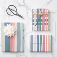 Colorful Modern Stripes Grid Pink Blue