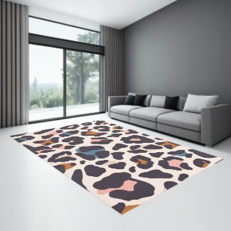 Colorful modern stylish Leopard Pattern Rug