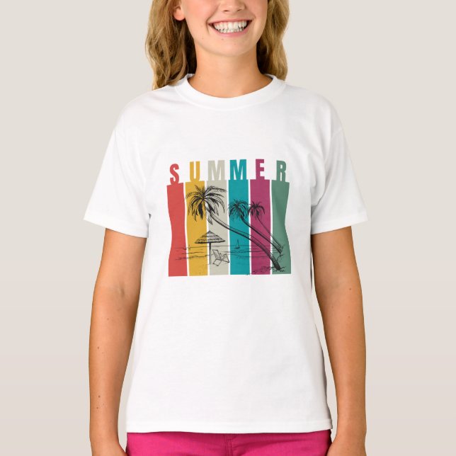 Colorful Modern Summer Design T-Shirt (Front)