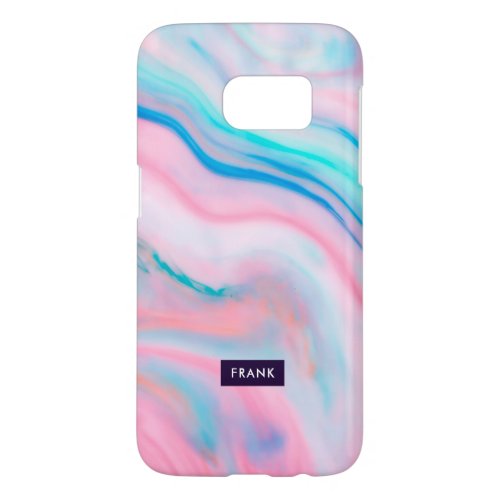 Colorful modern texture agate stone texture samsung galaxy s7 case