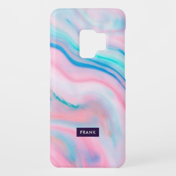 Colorful Modern Texture Faux Agate Stone Texture Case-mate Samsung Galaxy S9 Case by artOnWear at Zazzle