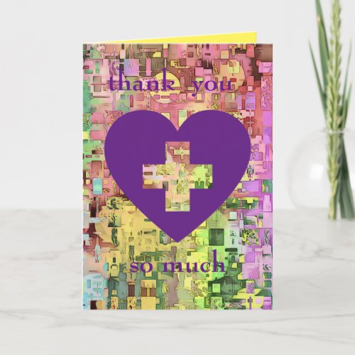 Colorful Modern Thank You Card for Medical Staff