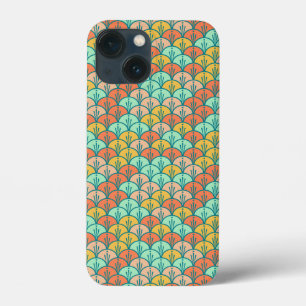 Colorful Modern Trendy Geometric Fish Scale iPhone 13 Mini Case