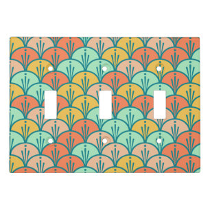 Colorful Modern Trendy Geometric Fish Scale Light Switch Cover
