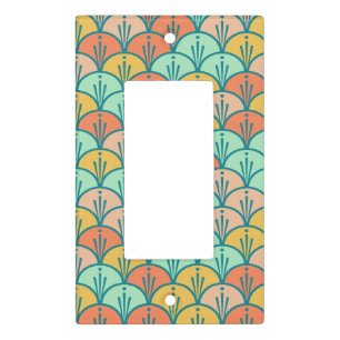Colorful Modern Trendy Geometric Fish Scale Light Switch Cover