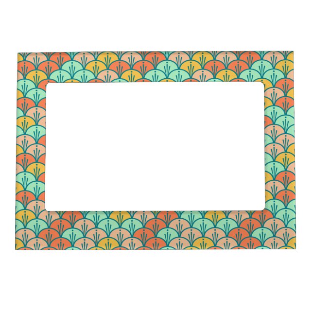 Colorful Modern Trendy Geometric Fish Scale Magnetic Frame (Front)