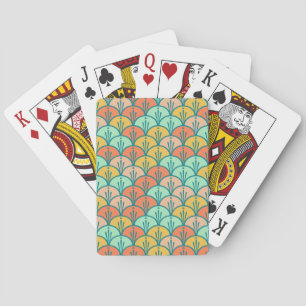 Colorful Modern Trendy Geometric Fish Scale Poker Cards