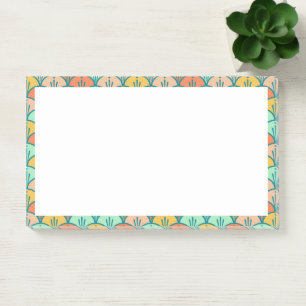 Colorful Modern Trendy Geometric Fish Scale Post-it Notes