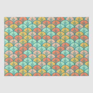 Colorful Modern Trendy Geometric Fish Scale Tissue Paper