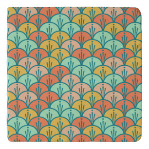 Colorful Modern Trendy Geometric Fish Scale Trivet