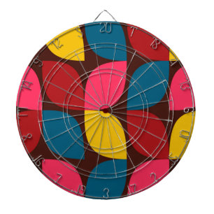 Colorful, modern, trendy, urban flower abstraction dart board