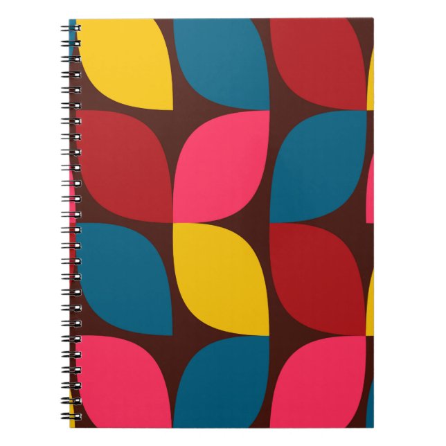 Colorful, modern, trendy, urban flower abstraction notebook (Front)
