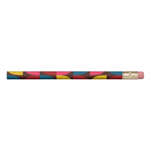 Colorful modern trendy urban flower abstraction pencil