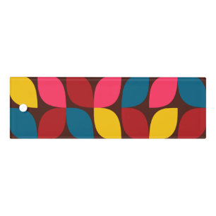 Colorful, modern, trendy, urban flower abstraction ruler