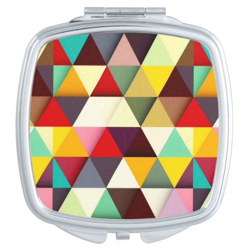 Colorful Modern Triangle Pattern Vanity Mirror