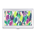 Colorful Modern Tropical Botanical Business Card Case