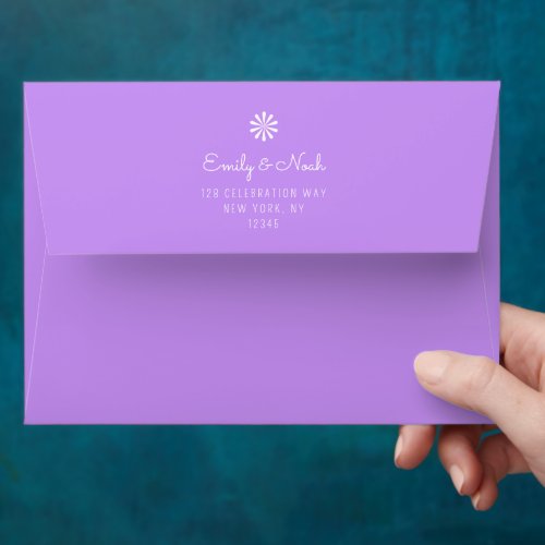 Colorful Modern Tropical Watercolor Floral Wedding Envelope