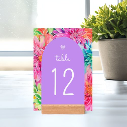 Colorful Modern Tropical Watercolor Floral Wedding Holder