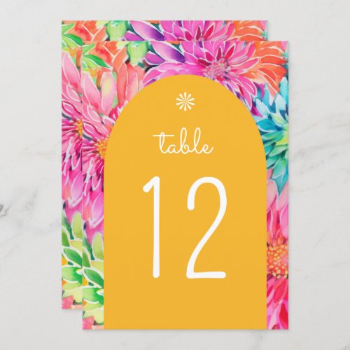 Colorful Modern Tropical Watercolor Floral Wedding Invitation