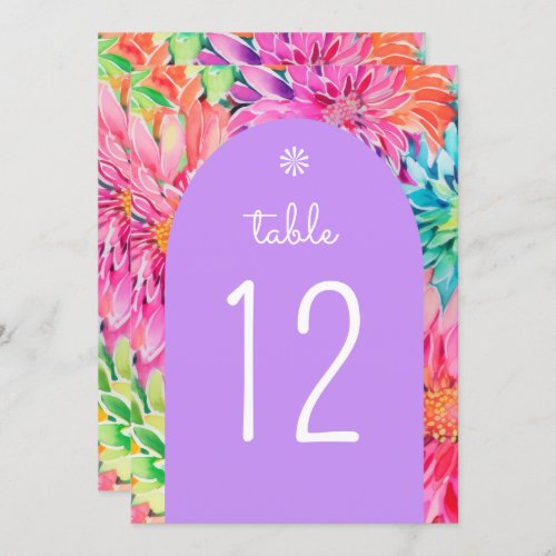 Colorful Modern Tropical Watercolor Floral Wedding Invitation