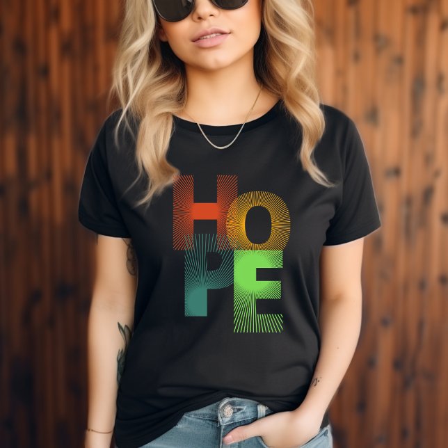 Colorful Modern Typography Hope T-shirt (Creator Uploaded)
