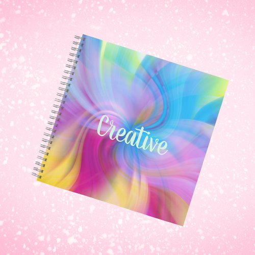 Colorful Modern Watercolor Abstract Pattern Notebook