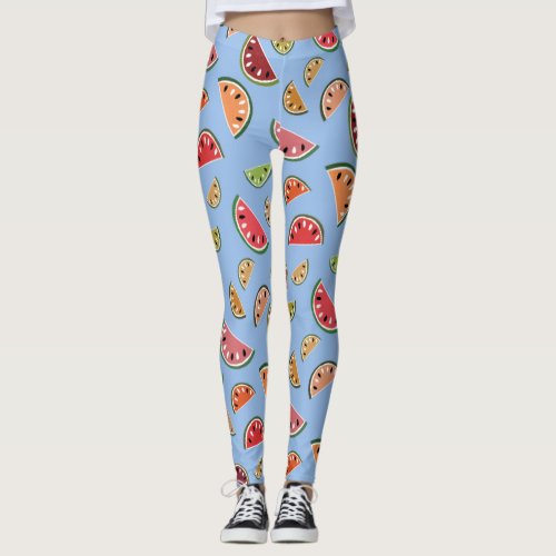 Colorful Modern Watermelon Pattern Leggings