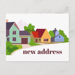 Colorful Modern We Have Moved New Address Postcard