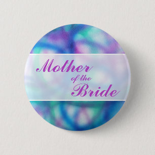 Colorful Modern Wedding. Mother of the Bride Button