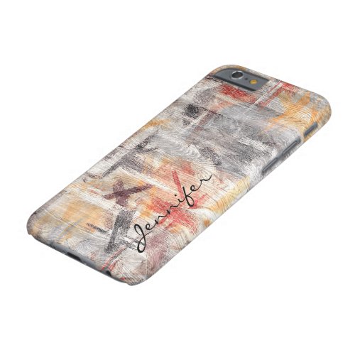 Colorful Modern Wood Grain Background 41 Barely There iPhone 6 Case