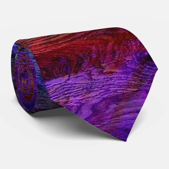 Colorful Modern Wood Grain Background #62 Neck Tie (Rolled)