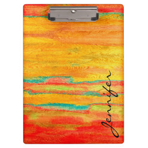 Colorful Modern Wood Grain Background Clipboard