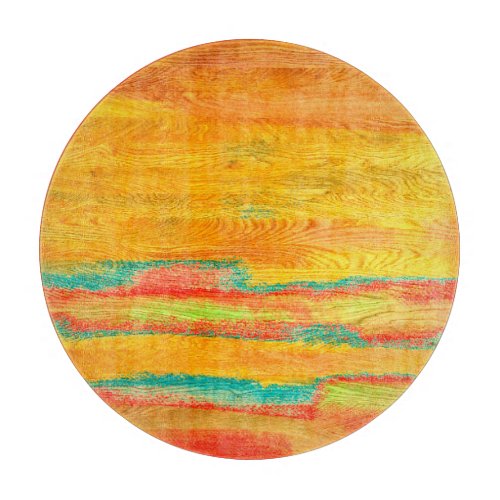 Colorful Modern Wood Grain Background Cutting Board