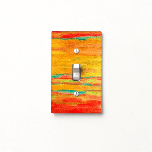 Colorful Modern Wood Grain Background Light Switch Cover