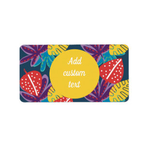 Colorful modern yellow trendy return Address Label